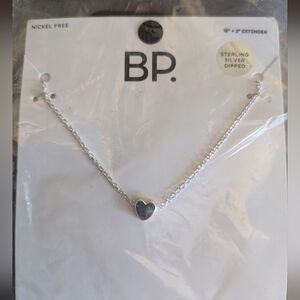 BP Nordstrom Silver Heart Dainty Pendant Necklace
